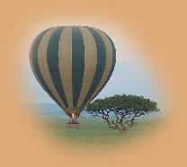 'Simba' balloon just after take-off over the Serengeti at dawn - don't forget your warm clothes!